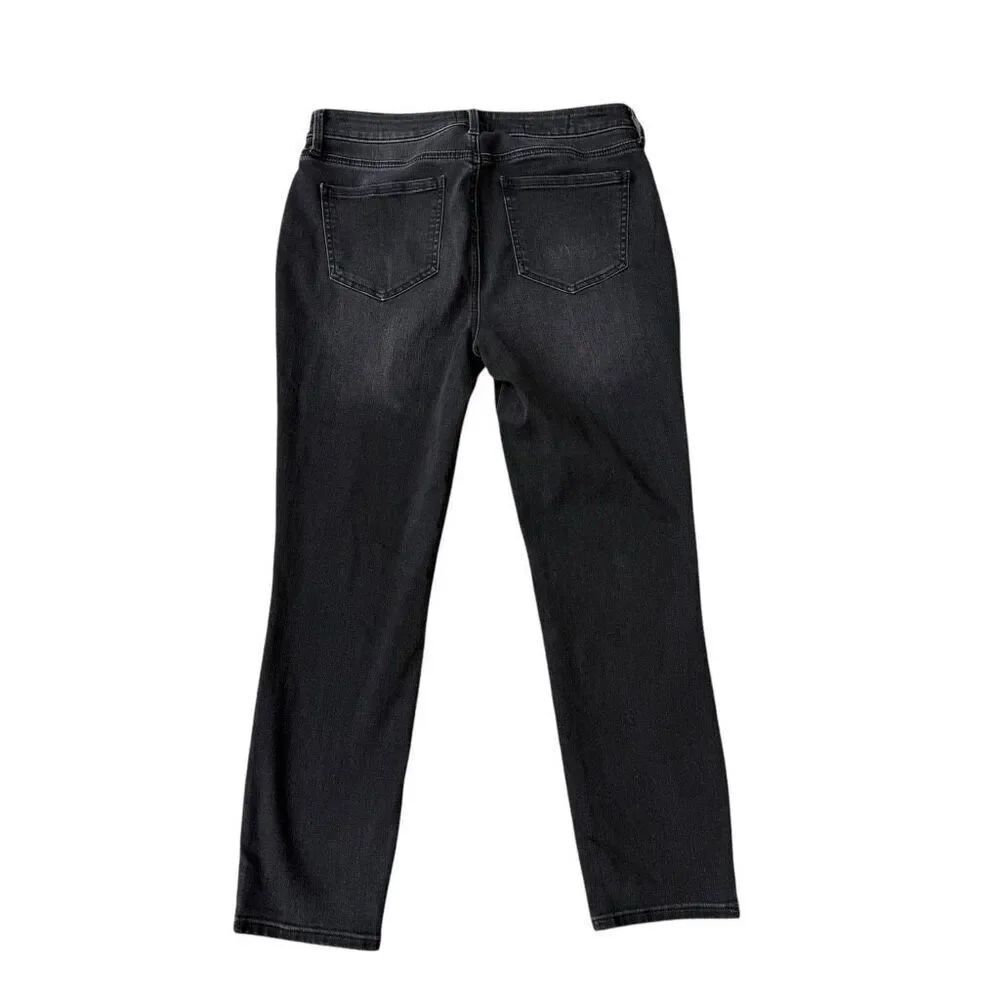 NYDJ Jeans Women Alina Legging washed Black Denim Stretch Slimming Curvy size 10 - Picture 2 of 7